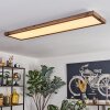 Salmi Plafones, Panel LED Color madera, Negro, 1 luz, Mando a distancia