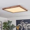 Salmi Plafones, Panel LED Color madera, Negro, 1 luz