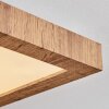 Salmi Plafones, Panel LED Color madera, Negro, 1 luz