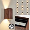 Woods Aplique de exterior, Lámpara Up & Down LED Color madera, Negro, 1 luz