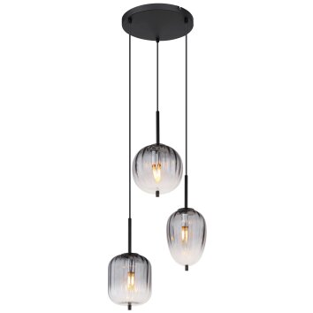 Lámparas Globo Lighting ATTILA Lámparas suspendidas Negro, 3 luces