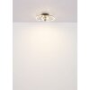 Lámparas Globo Lighting Karen lámpara ventilador de techo LED Crudo, Negro, 1 luz, Mando a distancia