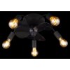 Lámparas Globo Lighting Alisha lámpara ventilador de techo Negro, 5 luces, Mando a distancia