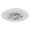 Lámparas Globo Lighting Alva lámpara ventilador de techo LED Blanca, 1 luz, Mando a distancia, Cambia de color