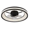 Lámparas Globo Lighting Gatian lámpara ventilador de techo LED Negro, 1 luz, Mando a distancia