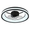 Lámparas Globo Lighting Gatian lámpara ventilador de techo LED Negro, 1 luz, Mando a distancia