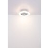 Lámparas Globo Lighting Corusso lámpara ventilador de techo LED Cromo, 1 luz, Mando a distancia