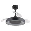 Lámparas Globo Lighting Elina lámpara ventilador de techo LED Gris, 1 luz, Mando a distancia, Cambia de color