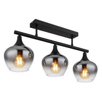 Lámparas Globo Lighting Maxy Plafones Negro, 3 luces