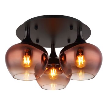 Lámparas Globo Lighting Maxy Plafones Cromo, Negro, 3 luces