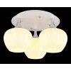 Lámparas Globo Lighting Maxy Plafones Cromo, Blanca, 3 luces