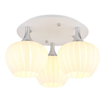 Lámparas Globo Lighting Maxy Plafones Cromo, Blanca, 3 luces