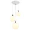 Lámparas Globo Lighting Maxy Lámparas suspendidas Cromo, Blanca, 3 luces