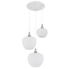 Lámparas Globo Lighting Maxy Lámparas suspendidas Cromo, Blanca, 3 luces