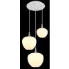 Lámparas Globo Lighting Maxy Lámparas suspendidas Cromo, Blanca, 3 luces