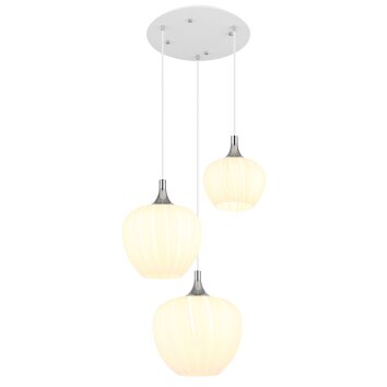 Lámparas Globo Lighting Maxy Lámparas suspendidas Cromo, Blanca, 3 luces