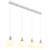 Lámparas Globo Lighting Maxy Lámparas suspendidas Cromo, Blanca, 4 luces