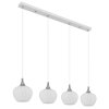 Lámparas Globo Lighting Maxy Lámparas suspendidas Cromo, Blanca, 4 luces