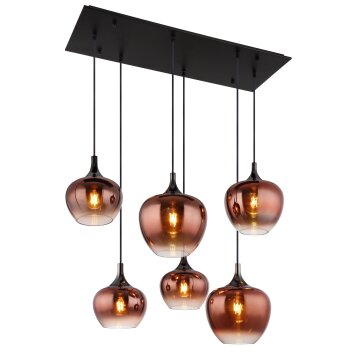 Lámparas Globo Lighting Maxy Lámparas suspendidas Cromo, Negro, 6 luces