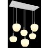 Lámparas Globo Lighting Maxy Lámparas suspendidas Cromo, Blanca, 6 luces