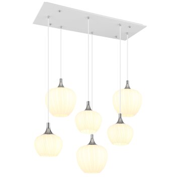 Lámparas Globo Lighting Maxy Lámparas suspendidas Cromo, Blanca, 6 luces