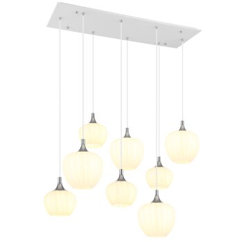 Lámparas Globo Lighting Maxy Lámparas suspendidas Cromo, Blanca, 8 luces