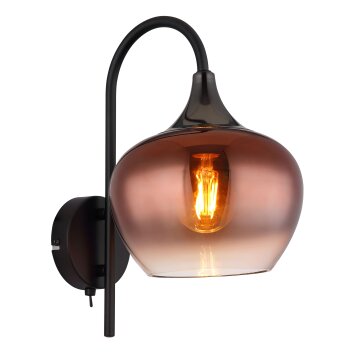 Lámparas Globo Lighting Maxy Apliques Cromo, Negro, 1 luz