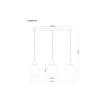 Lámparas Globo Lighting Lavus Lámparas suspendidas Negro, 3 luces