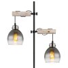 Lámparas Globo Lighting Ryan Lámpara de pie Crudo, Negro, 2 luces