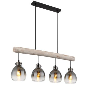 Lámparas Globo Lighting Ryan Lámparas suspendidas Crudo, Negro, 4 luces