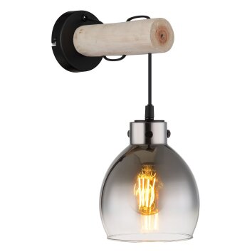 Lámparas Globo Lighting Ryan Apliques Crudo, Negro, 1 luz