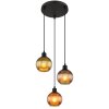 Lámparas Globo Lighting Zumba Lámparas suspendidas Negro, 3 luces