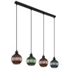 Lámparas Globo Lighting Zumba Lámparas suspendidas Negro, 4 luces