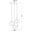 Lámparas Globo Lighting Olsen Lámparas suspendidas Negro, 3 luces