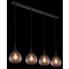 Lámparas Globo Lighting Olsen Lámparas suspendidas Negro, 4 luces