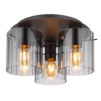 Lámparas Globo Lighting Tulivar Plafones Gris, 3 luces