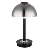 Lámparas Globo Lighting Uldin Lámparas de mesa LED Cromo, Negro, 1 luz