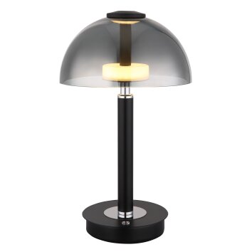 Lámparas Globo Lighting Uldin Lámparas de mesa LED Cromo, Negro, 1 luz