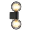 Lámparas Globo Lighting Ander Apliques Negro, 2 luces