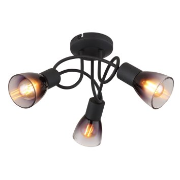 Lámparas Globo Lighting Satella Plafones Negro, 3 luces