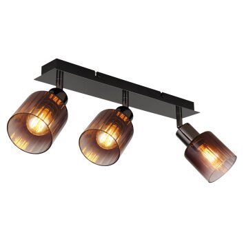 Lámparas Globo Lighting Satella Plafones, Spot techo, Apliques, Spot de pared Cromo, Negro, 3 luces