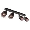 Lámparas Globo Lighting Satella Plafones, Spot techo, Apliques, Spot de pared Cromo, Negro, 4 luces