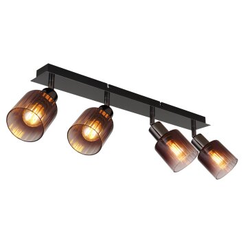 Lámparas Globo Lighting Satella Plafones, Spot techo, Apliques, Spot de pared Cromo, Negro, 4 luces