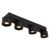 Lámparas Globo Lighting Rae Plafones LED Negro, 4 luces