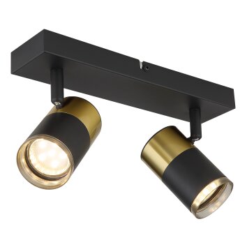 Lámparas Globo Lighting Brisbon Plafones, Spot techo, Apliques, Spot de pared Negro, 2 luces