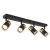 Lámparas Globo Lighting Brisbon Plafones, Spot techo, Apliques, Spot de pared Negro, 4 luces