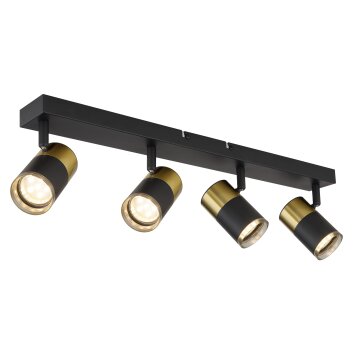 Lámparas Globo Lighting Brisbon Plafones, Spot techo, Apliques, Spot de pared Negro, 4 luces