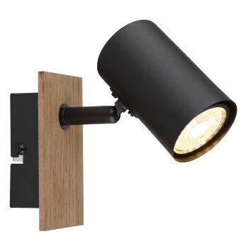 Lámparas Globo Lighting Linca Plafones, Spot techo, Apliques, Spot de pared Crudo, Negro, 1 luz