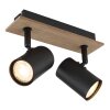 Lámparas Globo Lighting Linca Plafones, Spot techo, Apliques, Spot de pared Crudo, Negro, 2 luces