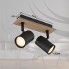 Lámparas Globo Lighting Linca Plafones, Spot techo, Apliques, Spot de pared Crudo, Negro, 2 luces